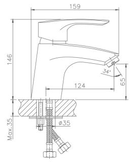 Смеситель для раковины Haiba HB1066 хром